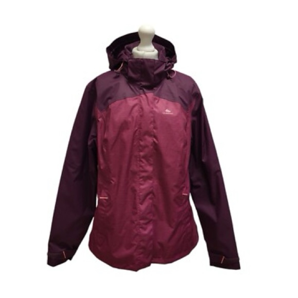 Quechua Purple Hiking Walking Hooded Jacket size small